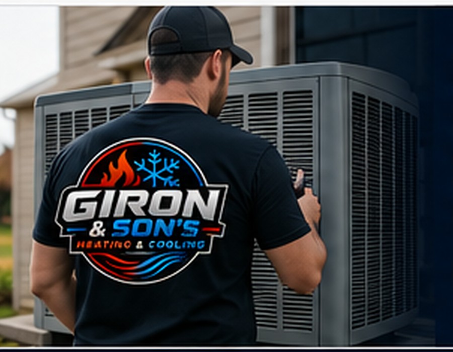 HVAC technician servicing outdoor equipment
